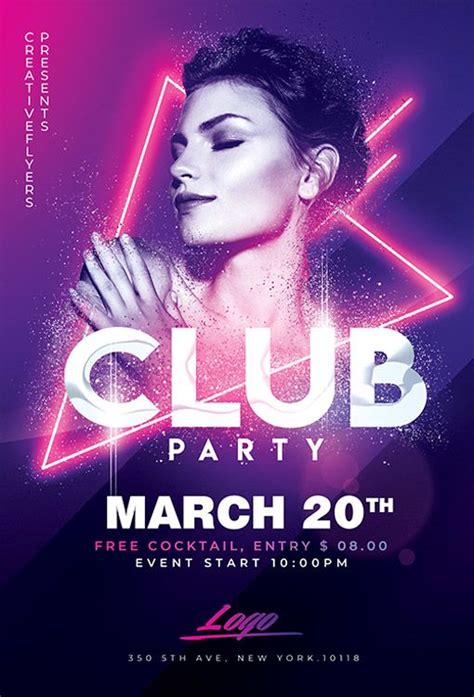 Best Club Party Flyer Psd Templates Creativeflyers Party Flyer Flyer Design Templates