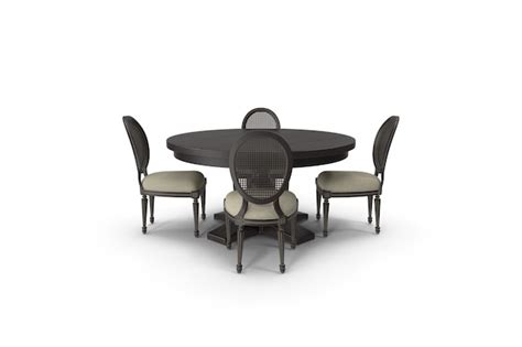 Premium Photo | Round Dining Table Set