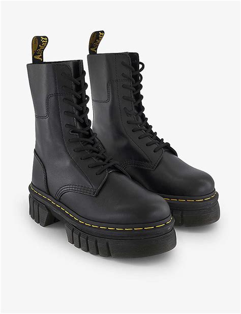 Dr Martens Audrick Eye Leather Platform Boots In Black Lyst