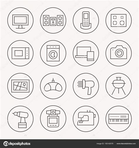 Electronics Icons Set Stock Vector By Missbobbit