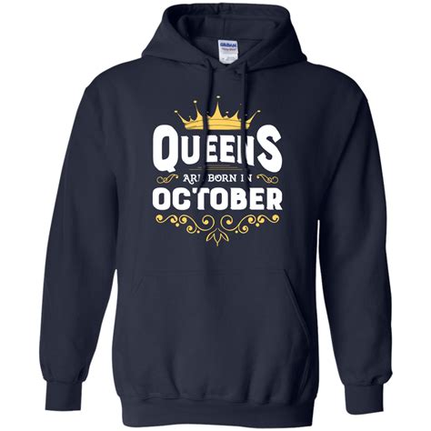 Queens Are Born In October Shirt & Hoodie - Teecentury.com