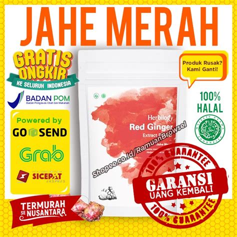 Jual Ekstrak Jahe Merah Herbilogy Red Ginger Extract Powder Gram