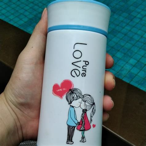 Jual BOTOL AIR MINUM PURE LOVE KARTUN CANTIK VIRAL 450ML TERMURAH