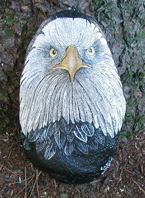 Eagle Rock Stone Art Rock Painting Art Stone Painting