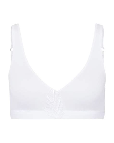 Hanro Cotton Zelda Soft Cup Bra In White Lyst Canada