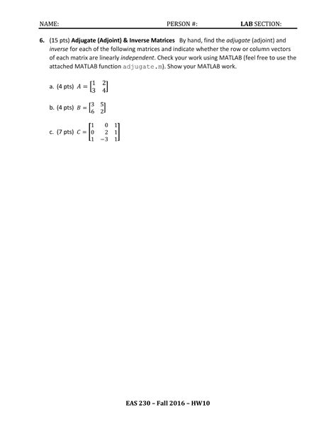 Solved ?Adjugate (Adjoint) & Inverse Matrices By hand, find | Chegg.com