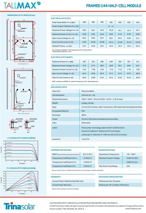 Lucid Solar TALLMAX M PLUS Half Cut 380 410 Solar Panel Datasheet