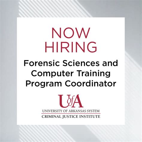 Cji Is Seeking Training Coordinator For Forensic Sciences And Computer