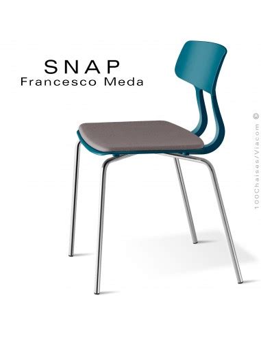 Chaise Repas Esprit R Tro Design Snap Pi Tement Acier Peint Ou Chrom