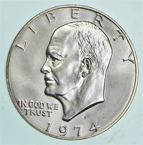 Silver - SPECIALLY MINTED - S Mint Mark - 1974-S - 40% Eisenhower Silver Dollar - RARE ...