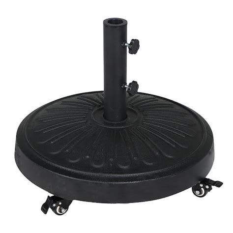 Stylewell Lbs Concrete And Resin Patio Umbrella Base In Black Jx