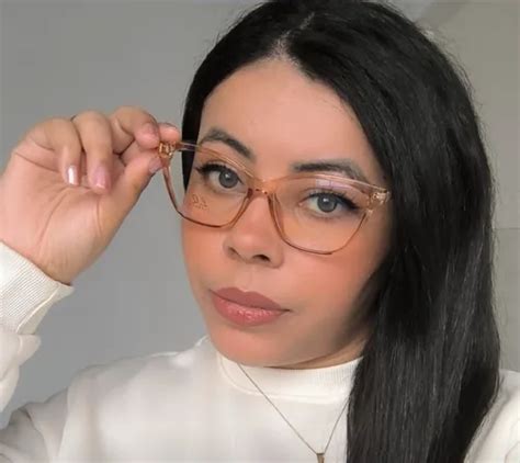 Armação Óculos Gatinho Feminina Nude Acetato Juliana Leve Nude