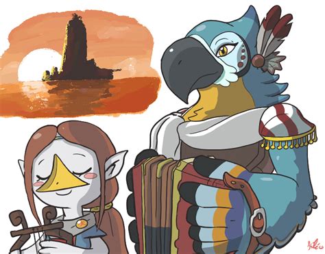 90711 Safe Artist Kéké Kass Zelda Medli Zelda Bird Fictional Species Rito Anthro