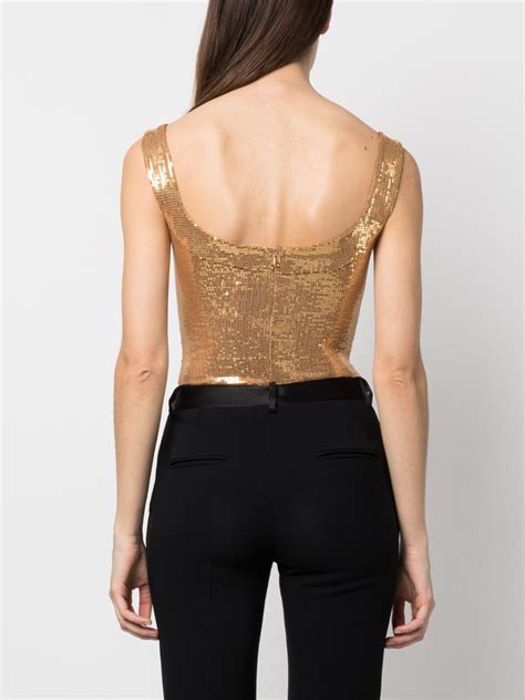 Atu Body Couture Sequin Embellished Sleeveless Top Farfetch