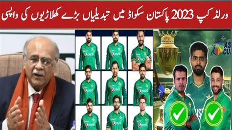 Icc Odi World Cup Pakistan Squad Big Changes Muhammad Amir Come