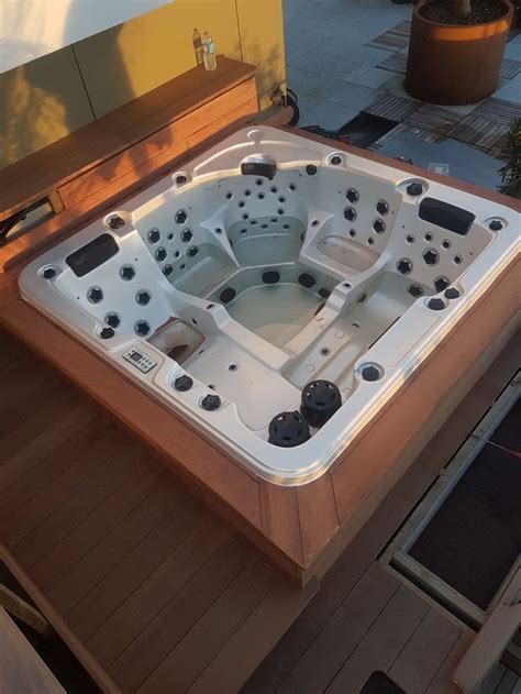 Habillage Jacuzzi Ext Rieur En Lames De Terrasses Exotique Jacuzzi