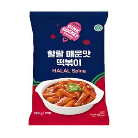 The Foods SNACKS Korean Pink Rocket Halal Spicy Topokki 280 G