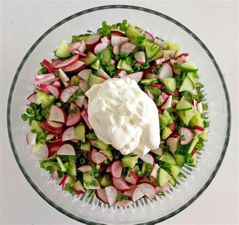 Chives Radish And Cucumber Salad Recipe Valyas Taste Of Home Cucumber Recipes Salad