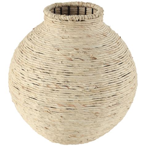 Decmode Handmade Wrapped Beige Seagrass Vase Walmart