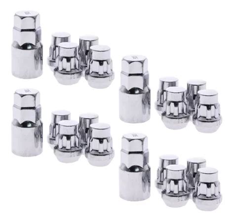 Set 16 Tuercas Seguridad Llave 12x1 5mm Cromadas P Llanta Cuotas