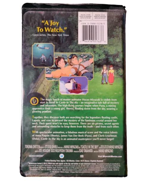 Castle In The Sky Vhs Studio Ghibli Disney Miyazaki Anime Rare Black