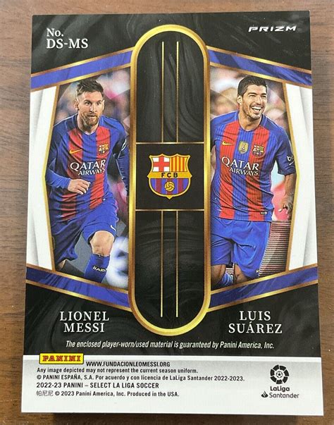 Panini Select La Liga Lionel Messi Luis Suarez Silver Prizm