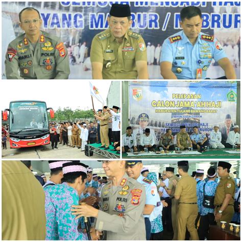 Hadiri Keberangkatan Jemaah Haji Asal Tulang Bawang Barat Kapolres