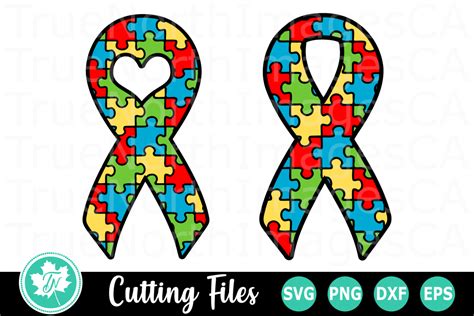 Autism Ribbons An Autism Awareness Svg Cut File 524730 Cut Files Design Bundles