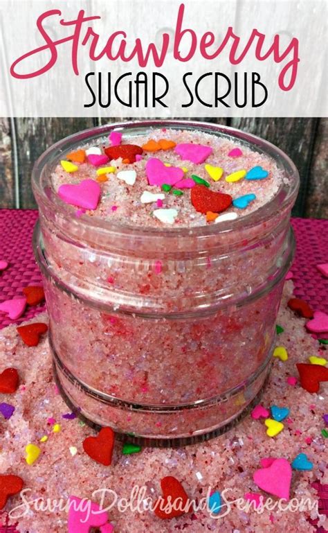 This Homemade Strawberry Sparkle Sugar Scrub Recipe Is Perfect For