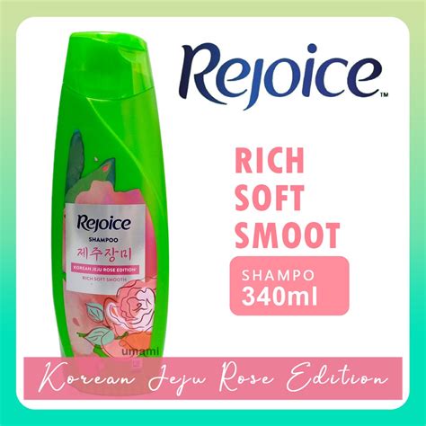 REJOICE Korean Jeju Rose Rich Soft Smooth Shampoo 340ml Shopee