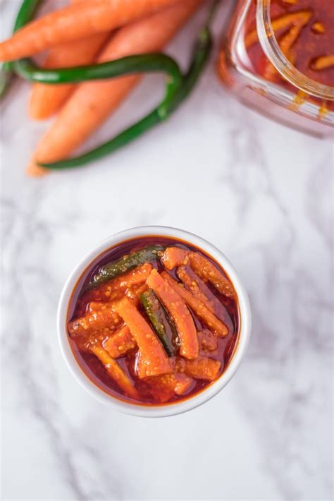 Carrot Pickle Recipe Indian Gajar Ka Achar Spice Up The Curry