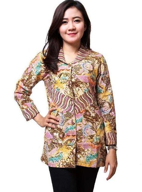 Inspirasi Model Baju Batik Wanita Atasan Lengan Panjang