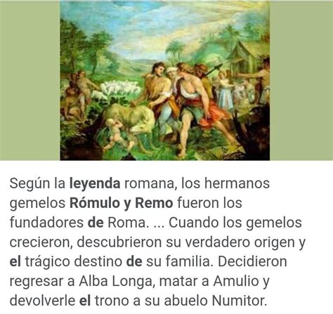 Resumen Sobre Romulo Y Remo La Leyenda Brainly Lat