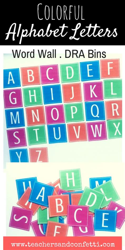 Colorful Alphabet Letters - A to Z - DRA Letters, Word Wall Letters, ABC Order | Word wall ...