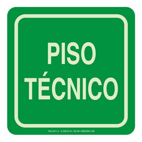 Placa Piso T Cnico Fotoluminescente Placasonline