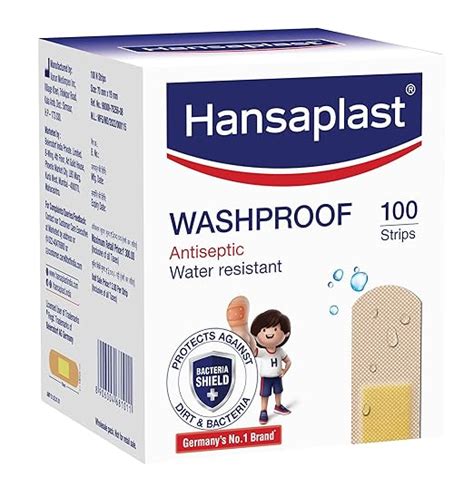 Hansaplast Washproof Antiseptic Plaster Strips Waterproof Bandage For