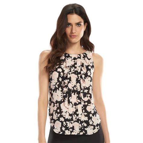 Elle™ Ruffled Sleeveless Top Womens Womens Sleeveless Tops Tops