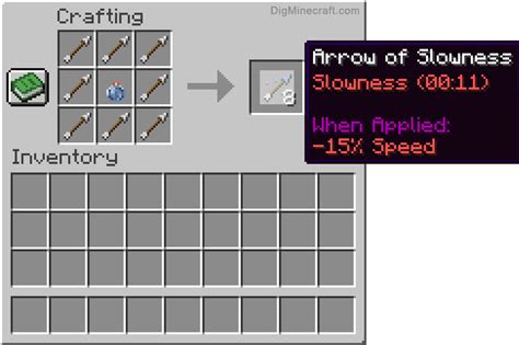 Minecraft Arrow Recipe