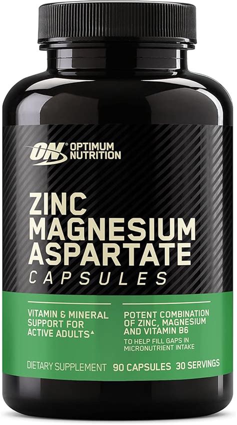 Optimum Nutrition Zinc Magnesium Aspartate Zinc For Immune Support Muscle Recovery