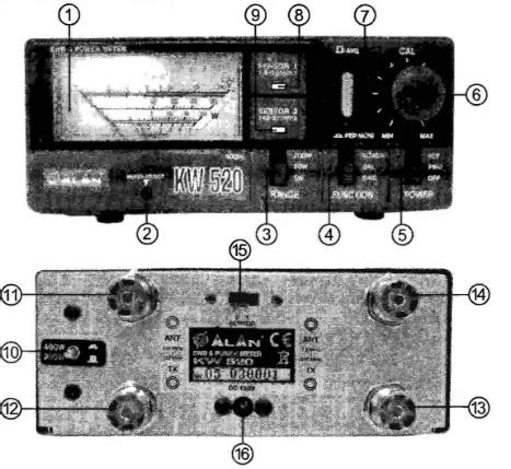 ALAN KW520 SWR Power Meter 160 Mhz Instructions