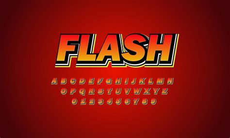 Flash Font Alphabet 2133708 Vector Art At Vecteezy