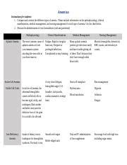 Anemia Comparison Chart Docx Anemias Instructions For Students 1