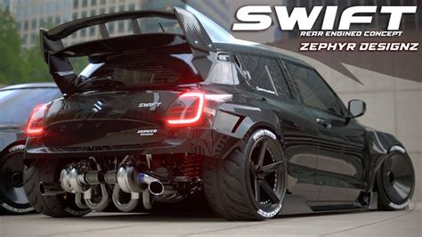 Maruti Suzuki Swift Rear Engined Twin Turbo Concept Zephyr Designz