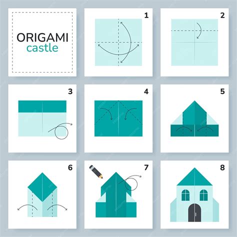 Tutorial Esquema De Origami De Casa Modelo En Movimiento Origami Para