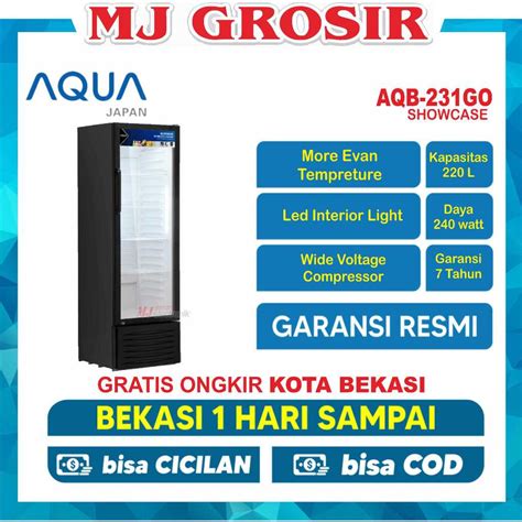 Jual SHOWCASE AQUA JAPAN AQB 240 AQB 231 GO DISPLAY COOLER KULKAS LOW