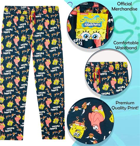 Bob l éponge Spongebob Pantalon de Pyjama en Coton pour Homme M 2XL