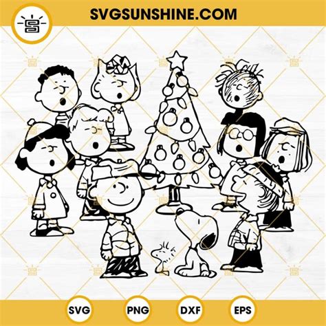 Peanuts Christmas SVG Charlie Brown Christmas Tree SVG Snoopy