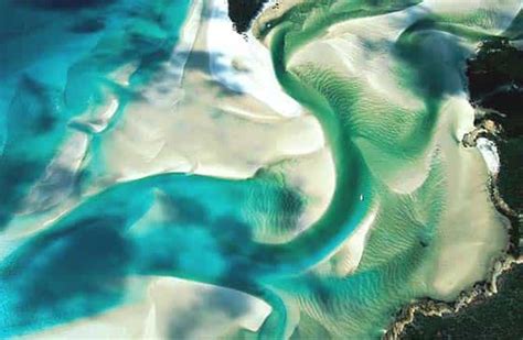 Australie Banc De Sable Littoral De L Ile De Whitsunday Queensland