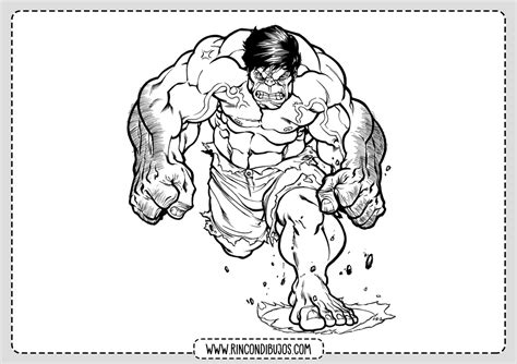 Dibujos De HULK Para Colorear Hulk De Marvel Para Colorear