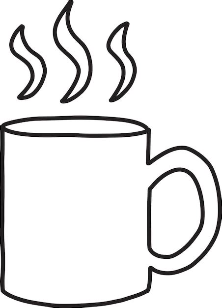 Premium Vector Hand Drawn Hot Coffee Mug Illustration